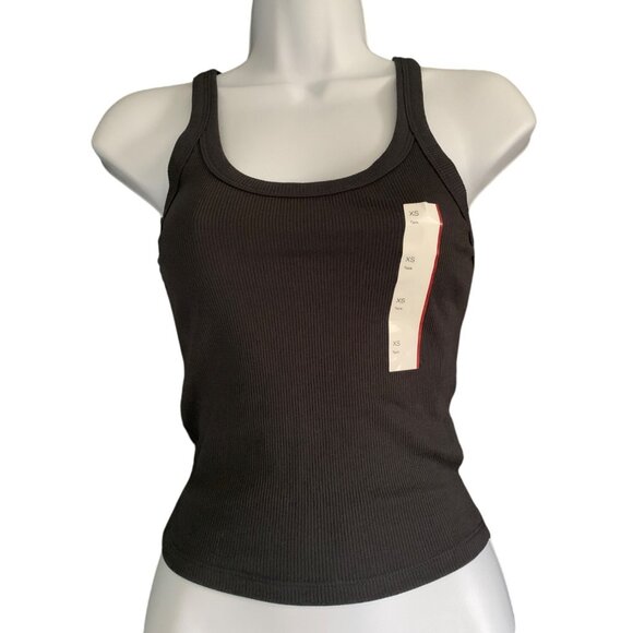 Wild Fable Junior Teens Black Ribbed Racerback Tank Top Size XS - Picture 2 of 10